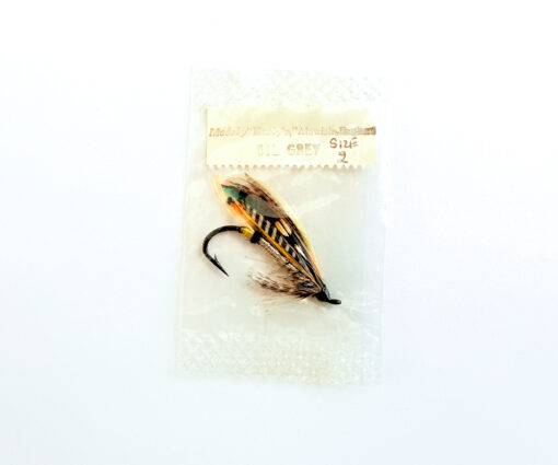 Hardy of Alnwick Silver Grey Fully Dressed Salmon Fly 2 (Unused, In Original Sealed Packet, c.1960s)