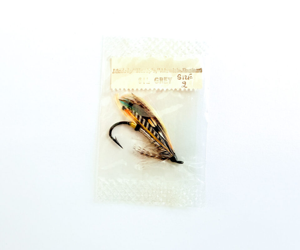 Hardy of Alnwick Silver Grey Fully Dressed Salmon Fly 2 (Unused, In Original Sealed Packet, c.1960s)