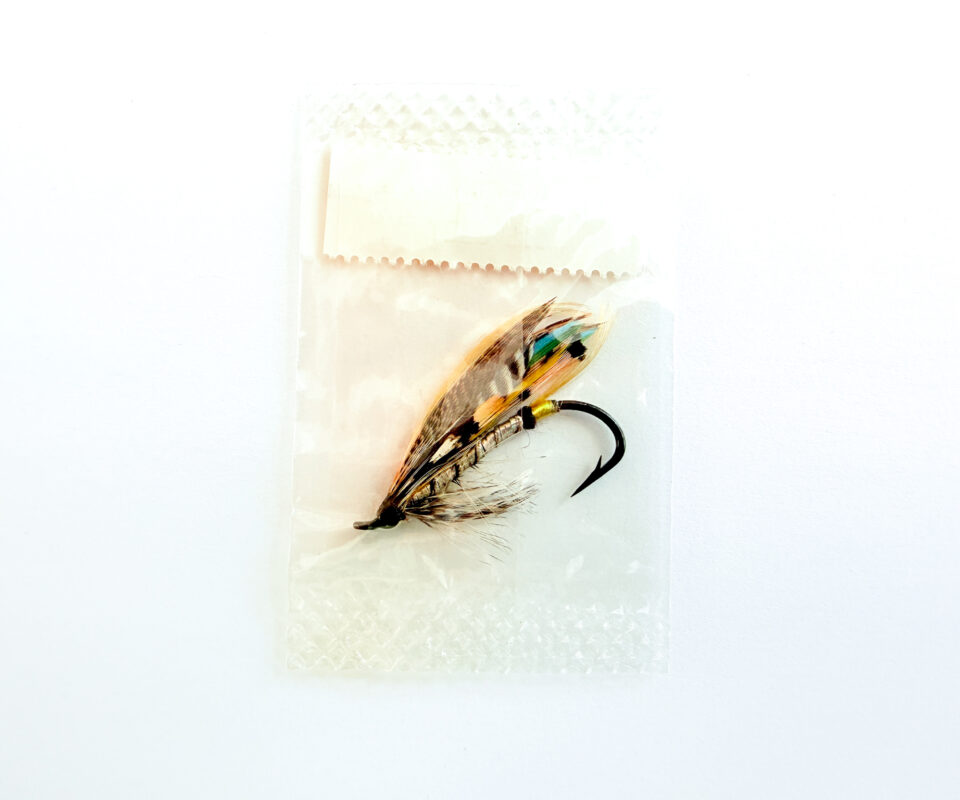 Alternative view of Hardy of Alnwick Silver Grey Fully Dressed Salmon Fly 2 (Unused, In Original Sealed Packet, c.1960s)