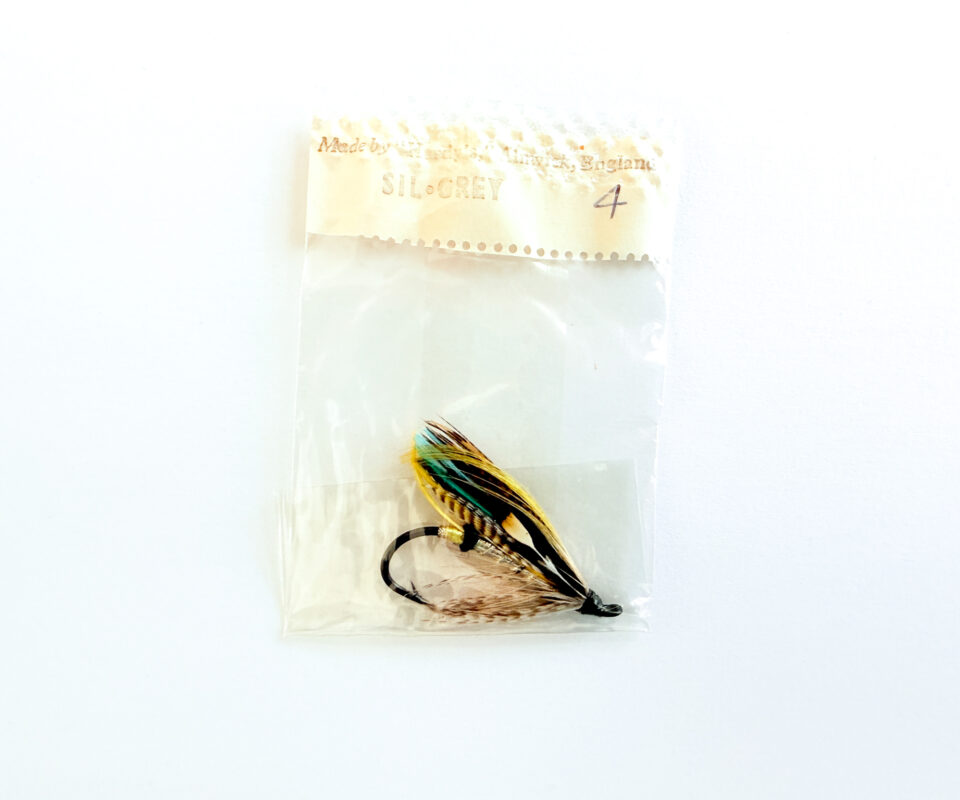 Hardy of Alnwick Silver Grey Fully Dressed Salmon Fly 4 (Unused, In Original Sealed Packet, c.1960s)