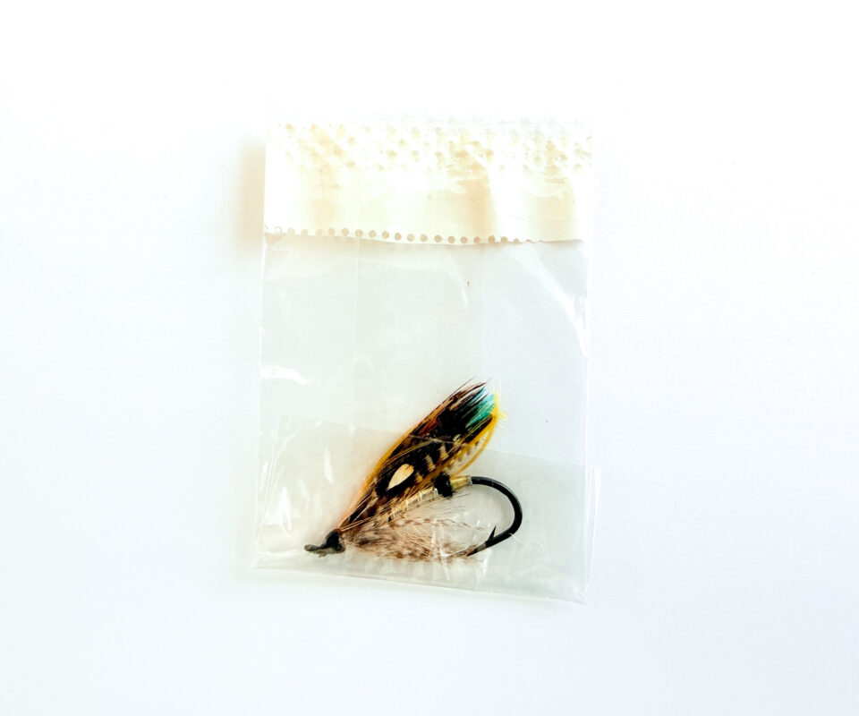 Alternative view of Hardy of Alnwick Silver Grey Fully Dressed Salmon Fly 4 (Unused, In Original Sealed Packet, c.1960s)