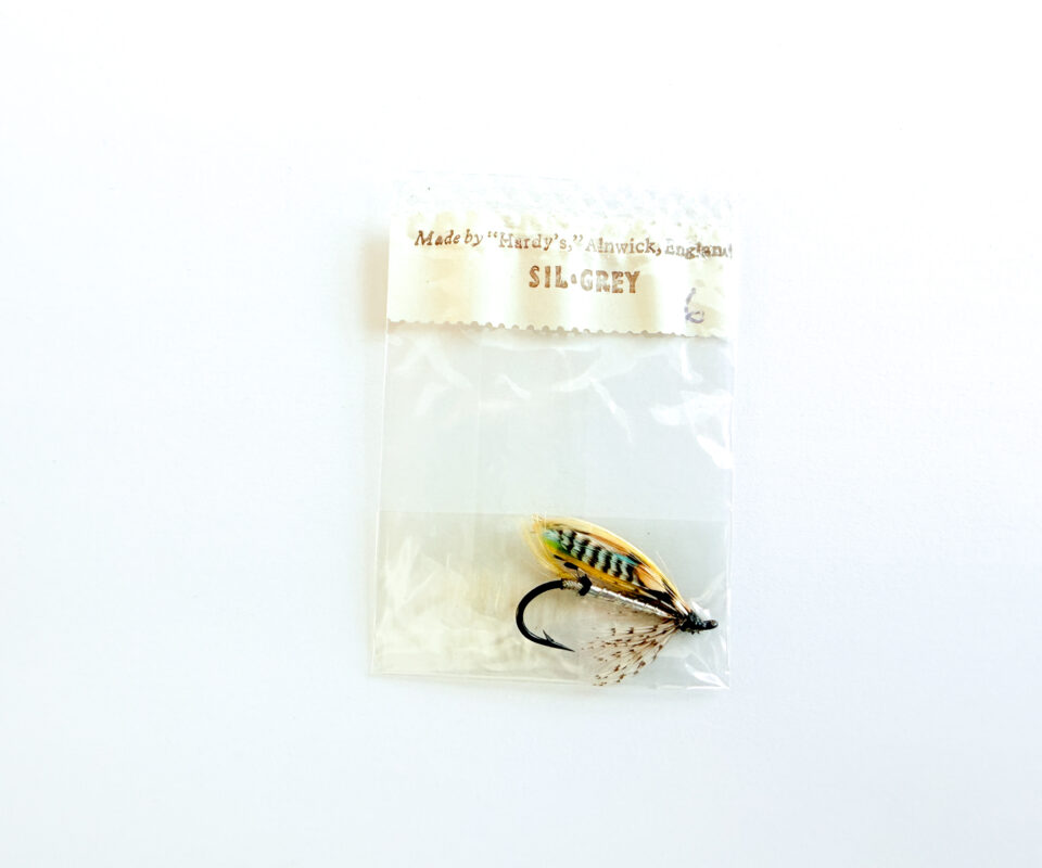 Hardy of Alnwick Silver Grey Fully Dressed Salmon Fly 6 (Unused, In Original Sealed Packet, c.1960s)
