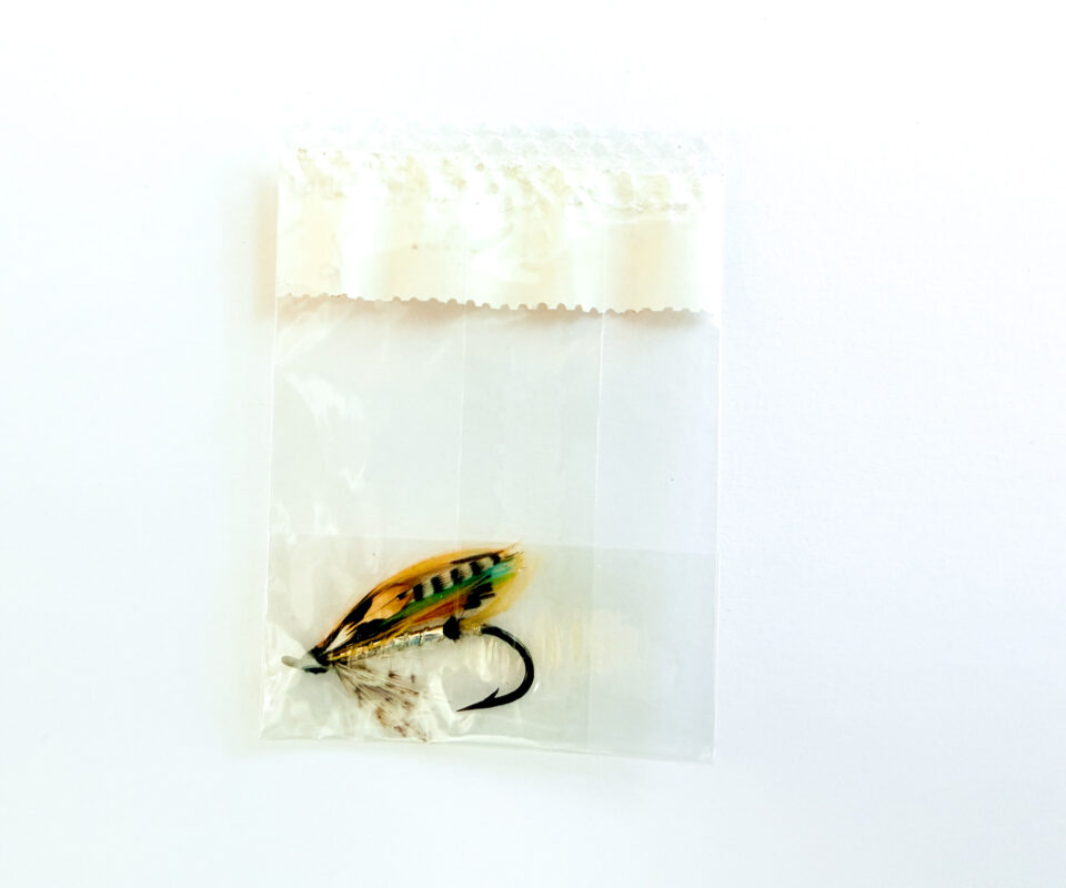 Alternative view of Hardy of Alnwick Silver Grey Fully Dressed Salmon Fly 6 (Unused, In Original Sealed Packet, c.1960s)