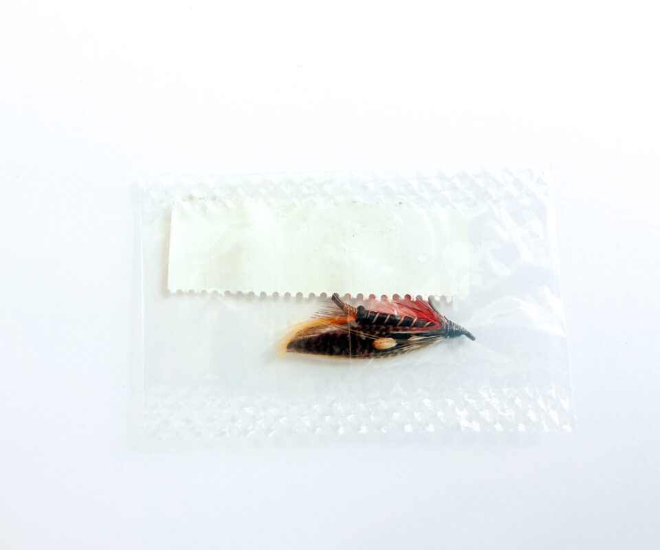 Alternative view of Hardy of Alnwick Thunder & Lightning Fully Dressed Salmon Fly 6 (Unused, In Original Sealed Packet, c.1960s)