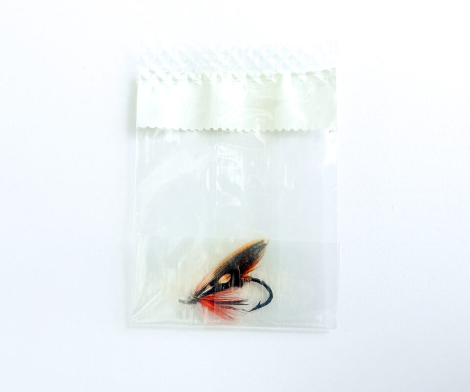 Alternative view of Hardy of Alnwick Thunder & Lightning Fully Dressed Salmon Fly 8 (Unused, In Original Sealed Packet, c.1960s)