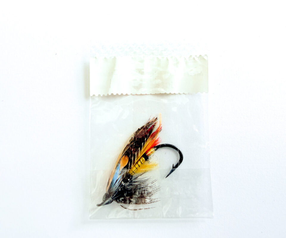 Alternative view of Hardy of Alnwick Jock Scott Fully Dressed Salmon Fly 1 (Unused, In Original Sealed Packet, c.1960s)