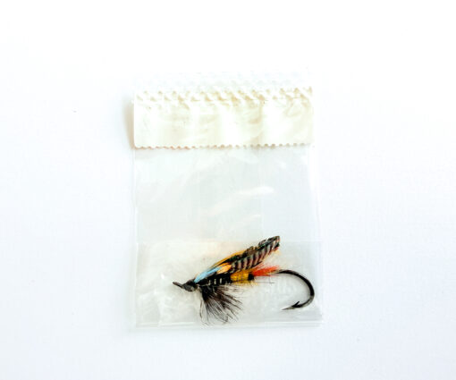 Alternative view of Hardy of Alnwick Jock Scott (LW) Fully Dressed Salmon Fly 4 (Unused, In Original Sealed Packet, c.1960s)