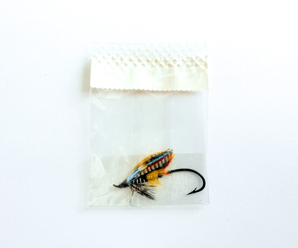 Alternative view of Hardy of Alnwick Jock Scott (LW) Fully Dressed Salmon Fly 4 (Unused, In Original Sealed Packet, c.1960s)
