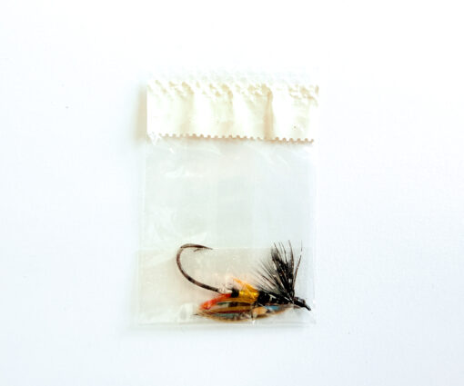 Alternative view of Hardy of Alnwick Jock Scott (LW) Fully Dressed Salmon Fly 4 (Unused, In Original Sealed Packet, c.1960s)