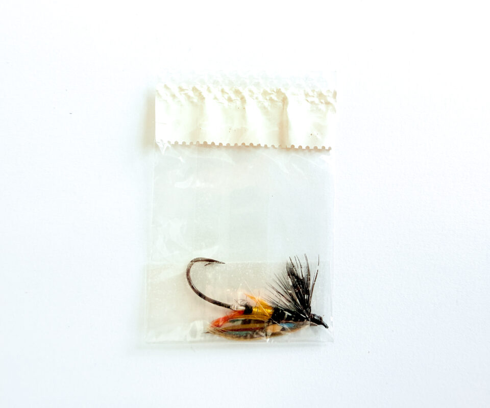 Alternative view of Hardy of Alnwick Jock Scott (LW) Fully Dressed Salmon Fly 4 (Unused, In Original Sealed Packet, c.1960s)