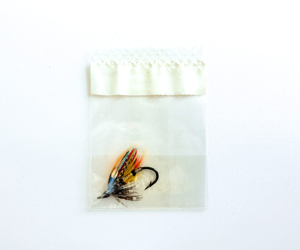 Alternative view of Hardy of Alnwick Jock Scott Fully Dressed Salmon Fly 6 (Unused, In Original Sealed Packet, c.1960s)