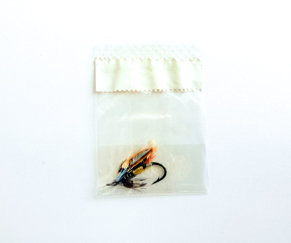Alternative view of Hardy of Alnwick Jock Scott Fully Dressed Salmon Fly 6 (Unused, In Original Sealed Packet, c.1960s)