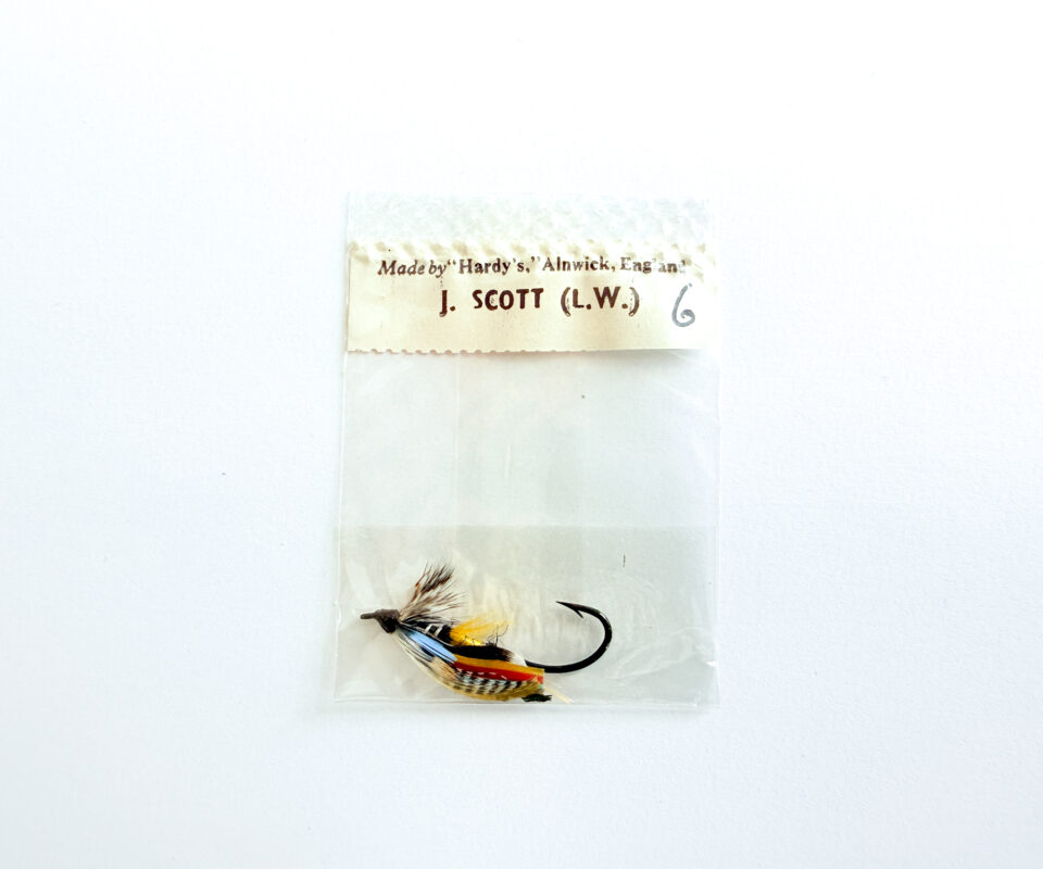 Hardy of Alnwick Jock Scott (LW) Fully Dressed Salmon Fly 6 (Unused, In Original Sealed Packet, c.1960s)