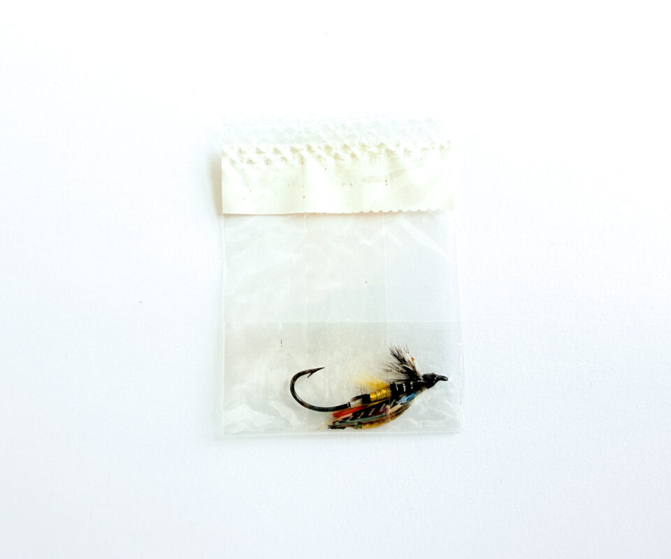 Alternative view of Hardy of Alnwick Jock Scott (LW) Fully Dressed Salmon Fly 6 (Unused, In Original Sealed Packet, c.1960s)