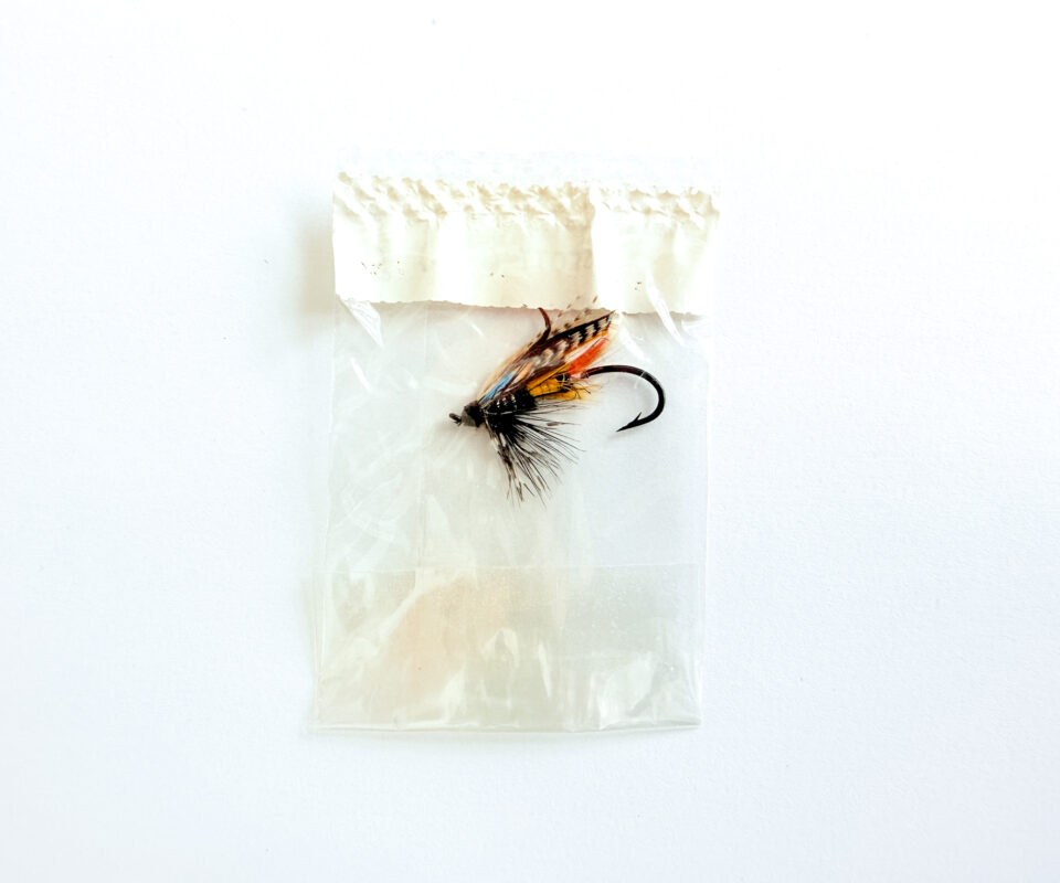 Alternative view of Hardy of Alnwick Jock Scott (LW) Fully Dressed Salmon Fly 8 (Unused, In Original Sealed Packet, c.1960s)