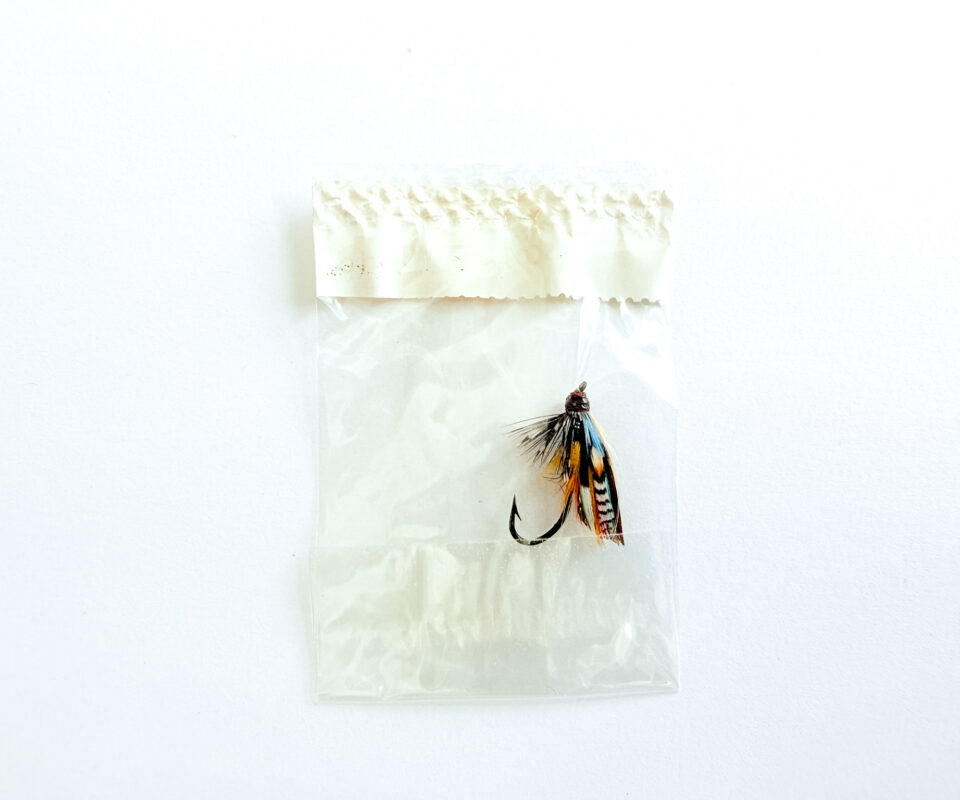 Alternative view of Hardy of Alnwick Jock Scott (LW) Fully Dressed Salmon Fly 10 (Unused, In Original Sealed Packet, c.1960s)