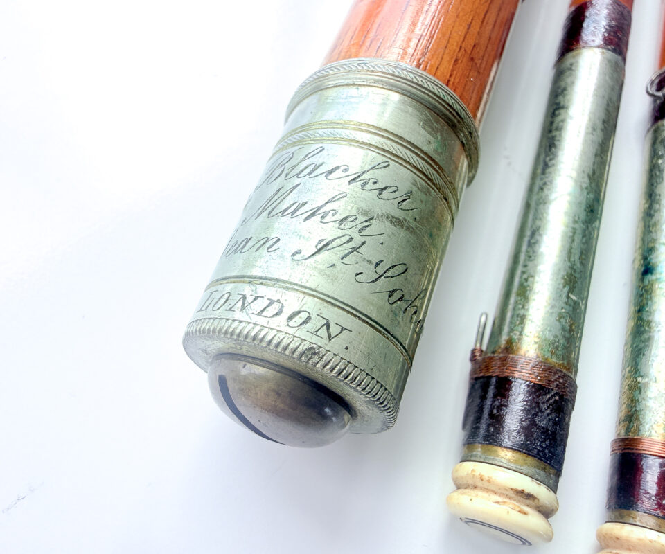 Alternative view of William Blacker 9 piece Valise rod VERY EARLY Circa 1840 EX RARE