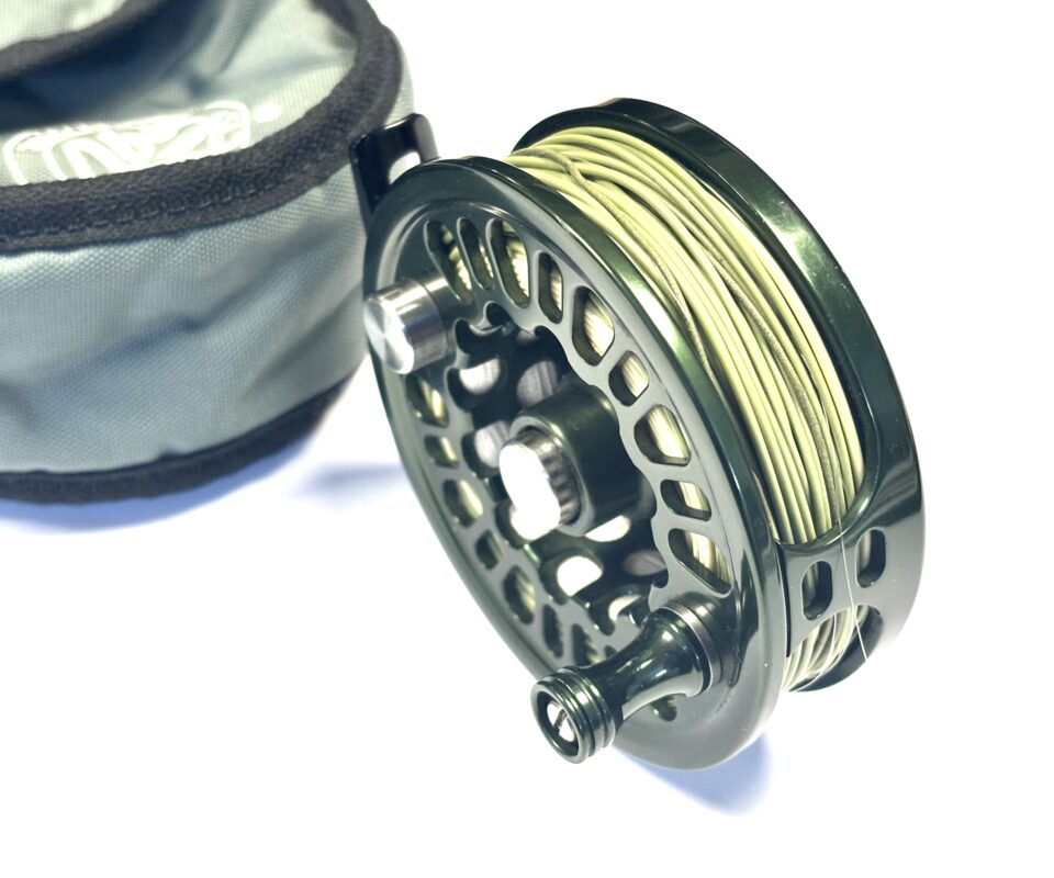 Alternative view of Abel Super 4N Fly Reel (Green, Serial #1717, c.2010s)
