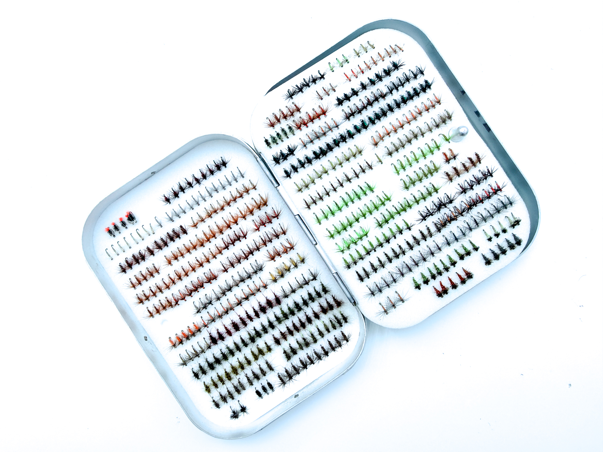 Richard Wheatley Alloy Fly Box With Approx. 1000 Micro Flies (Excellent) - Image 5
