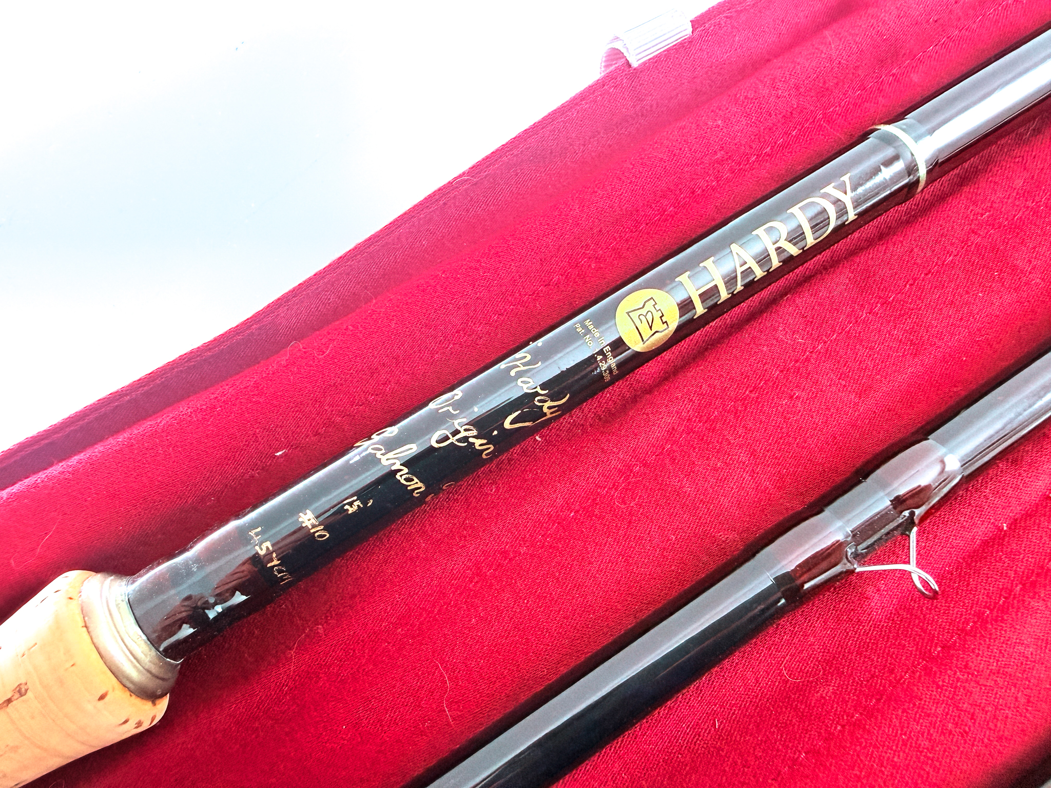 Hardy Origin Prototype 15’ #10 Salmon Fly Rod (early 2000s, Fine with original bag) - Image 4