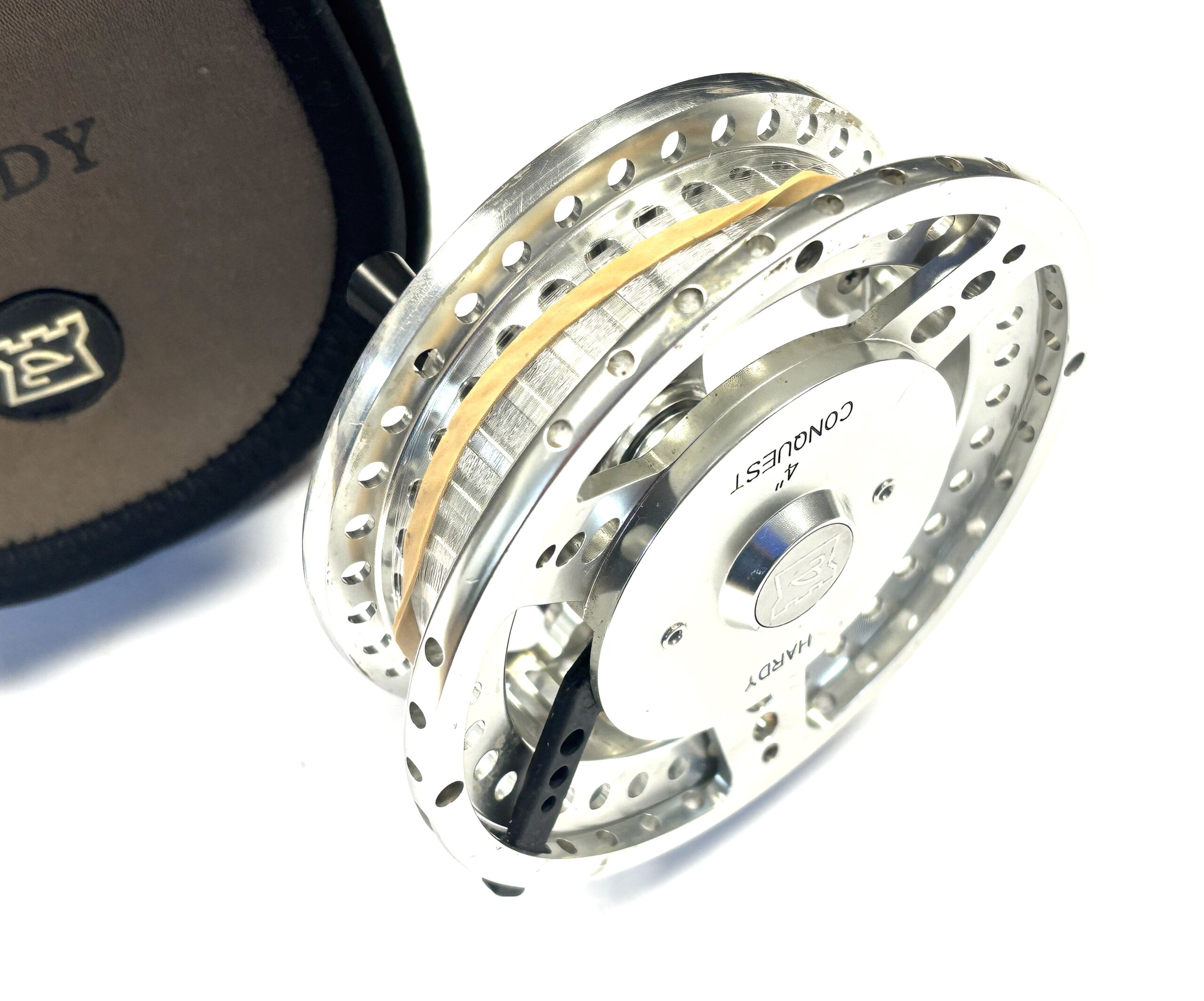 Hardy Conquest 4" Centrepin Reel with Pouch (c.2000s) - Image 5