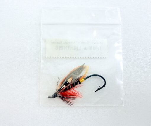 Alternative view of Hardy of Alnwick Thunder & Lightning (LW) Fully Dressed Salmon Fly 1 (Unused, Original Hardy Tag, c.1960s)