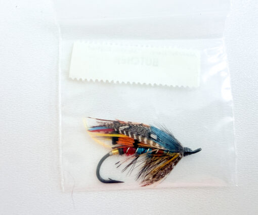 Alternative view of Hardy of Alnwick Butcher Fully Dressed Salmon Fly 2 (Unused, Original Hardy Tag, c.1960s)