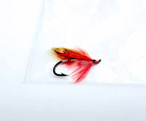 Hardy of Alnwick Red Sandy Fully Dressed Salmon Fly 8 (Unused, c.1960s)