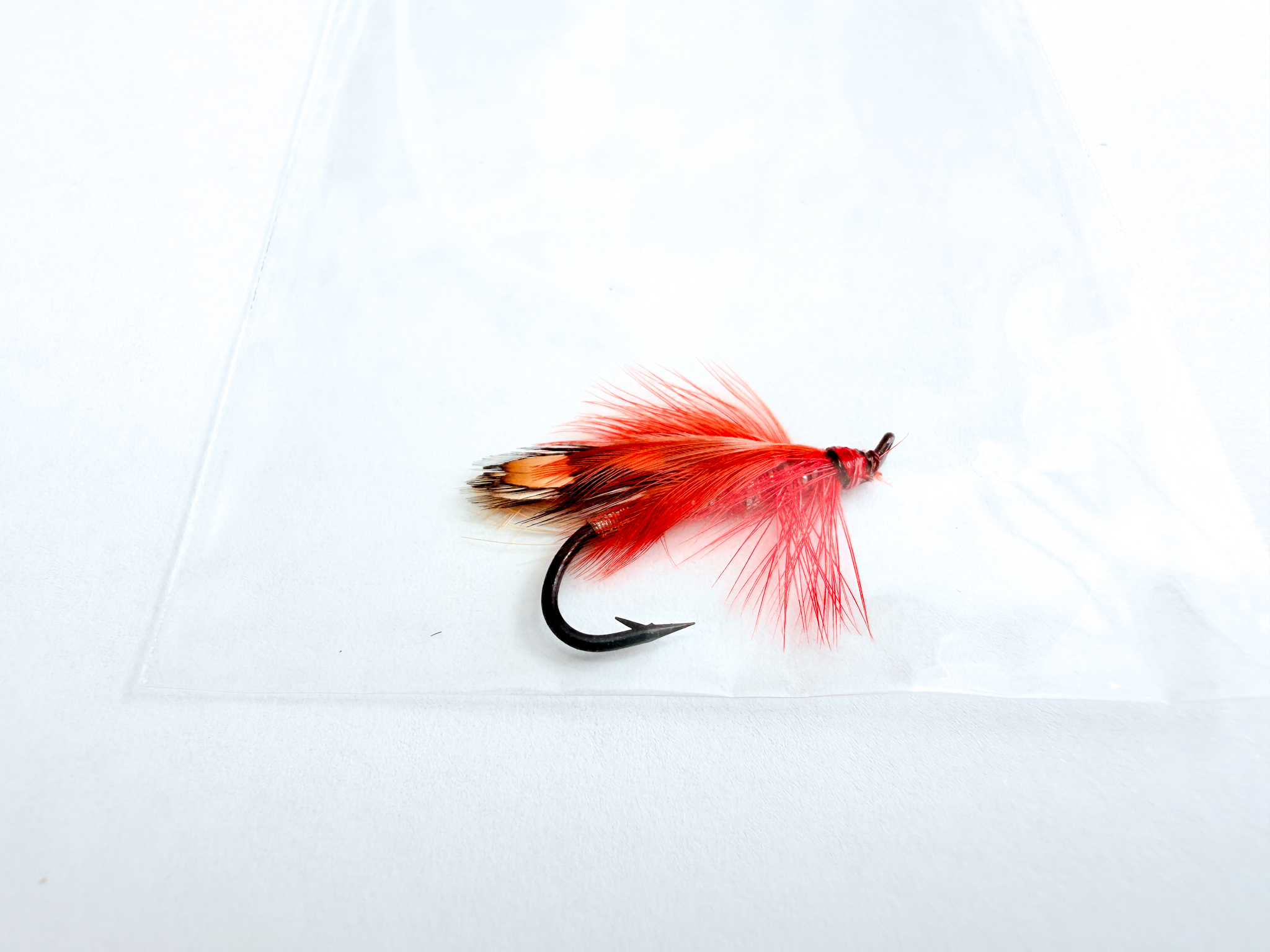 Hardy of Alnwick Red Sandy Fully Dressed Salmon Fly 6 (Unused, c.1960s)