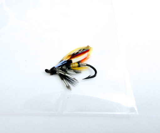 Alternative view of Hardy of Alnwick Silver Wilkinson Fully Dressed Salmon Fly 8 (Unused, c.1960s)