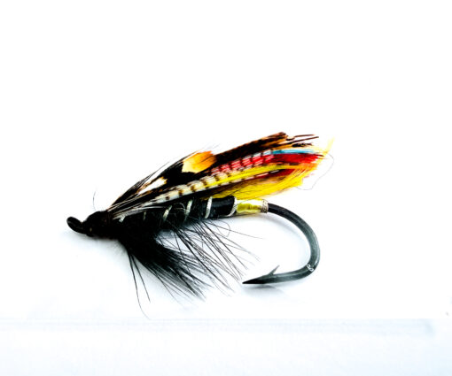 Alternative view of Hardy of Alnwick Black Dose Fully Dressed Salmon Fly 4 (Unused, c.1960s)
