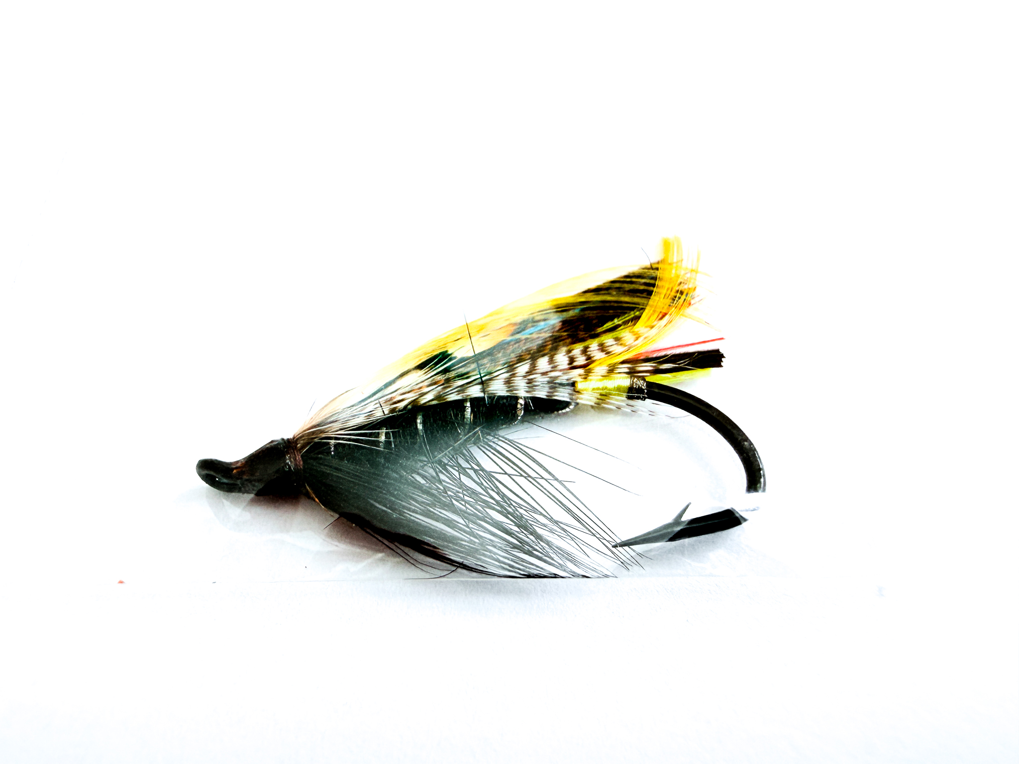 Hardy of Alnwick Black Dose Fully Dressed Salmon Fly 2 (Unused, c.1960s) - Image 2