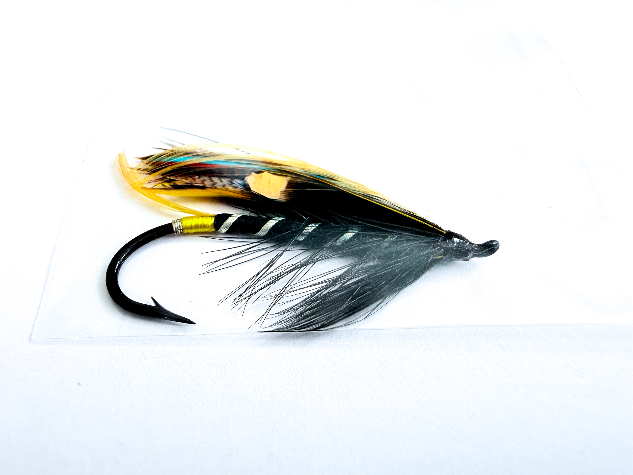 Hardy of Alnwick Black Dose Fully Dressed Salmon Fly 1 (Unused, c.1960s)