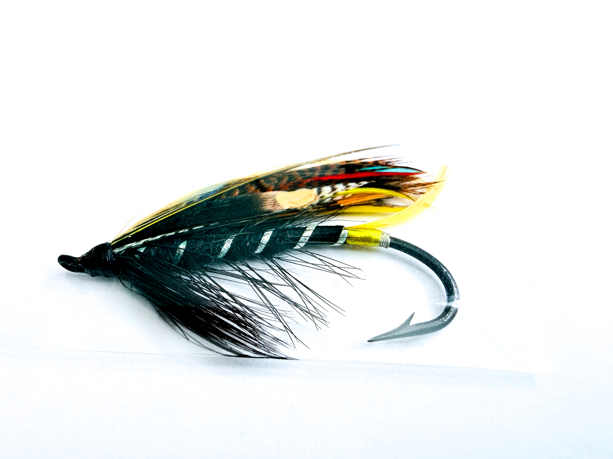 Hardy of Alnwick Black Dose Fully Dressed Salmon Fly 1 (Unused, c.1960s) - Image 2
