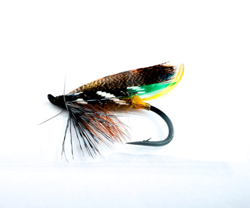 Alternative view of Hardy of Alnwick Golden Olive Fully Dressed Salmon Fly 4 (Unused, c.1960s)
