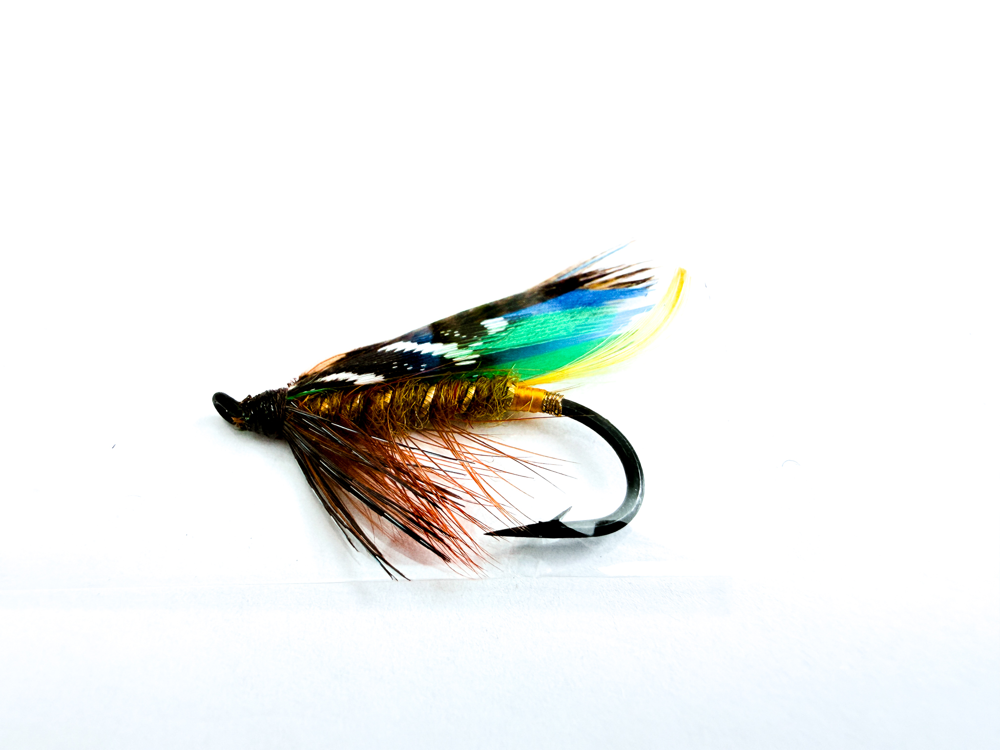Hardy of Alnwick Golden Olive Fully Dressed Salmon Fly 4 (Unused, c.1960s) - Image 2