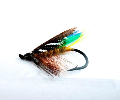 Alternative view of Hardy of Alnwick Golden Olive Fully Dressed Salmon Fly 4 (Unused, c.1960s)