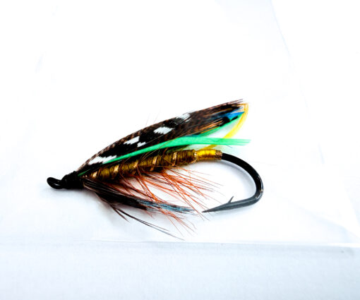 Alternative view of Hardy of Alnwick Golden Olive Fully Dressed Salmon Fly 1 (Unused, c.1960s)